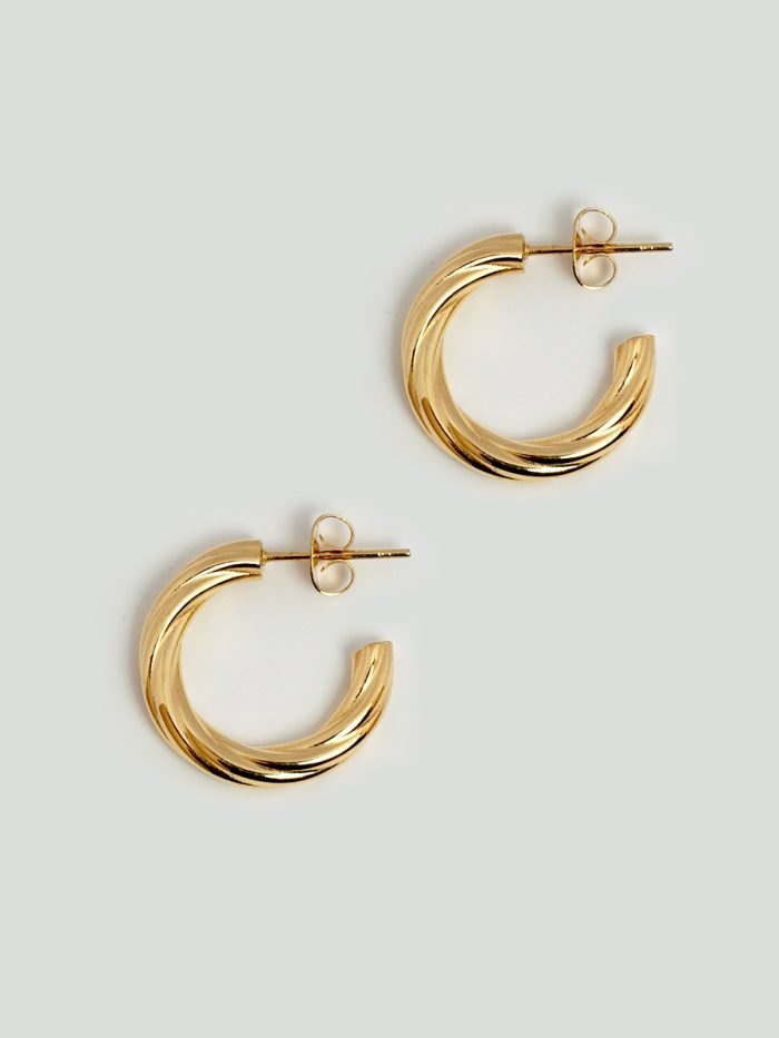 Twined Hoop Earrings 'Thea' Gold