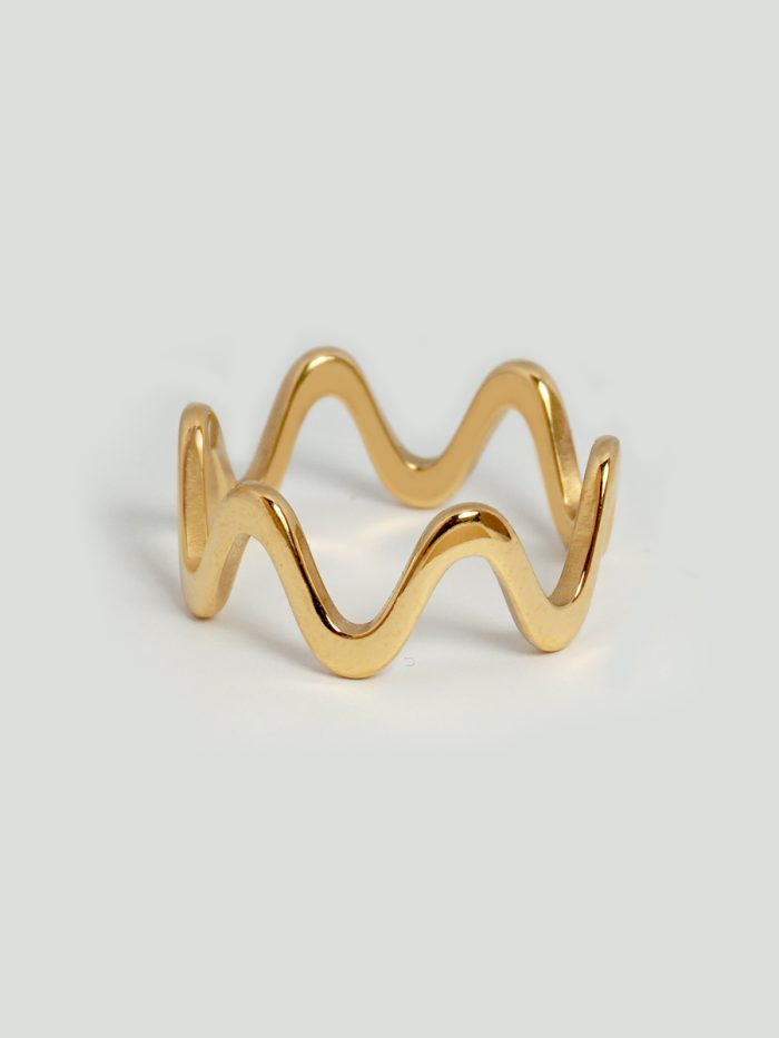 Wave Ring 'Sila' Gold