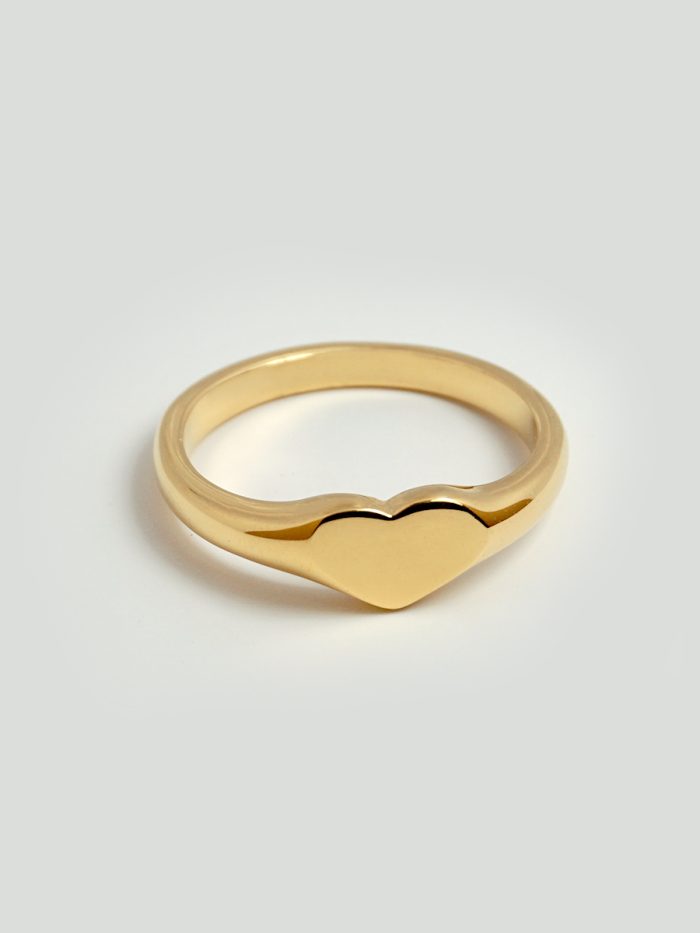 Small Heart Ring 'Freya' Gold