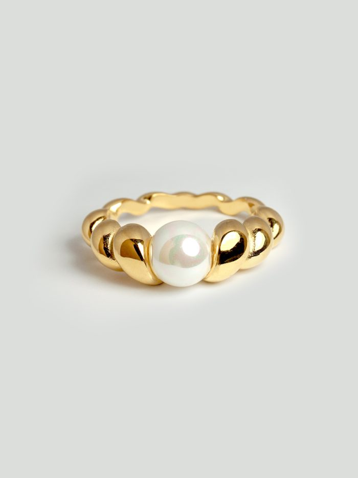 Pearl Ring 'Demi' Gold