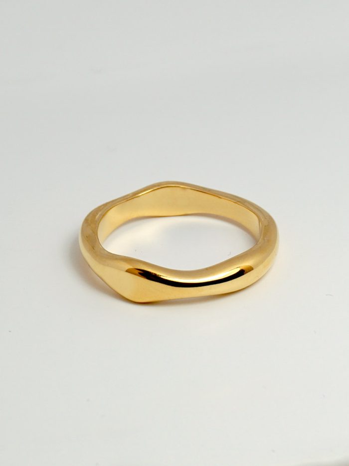 Melted Silhouette Ring Gold