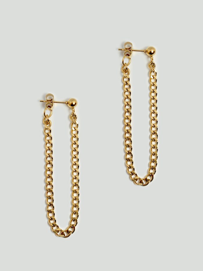 Chain Stud Earrings 'Mila' Gold